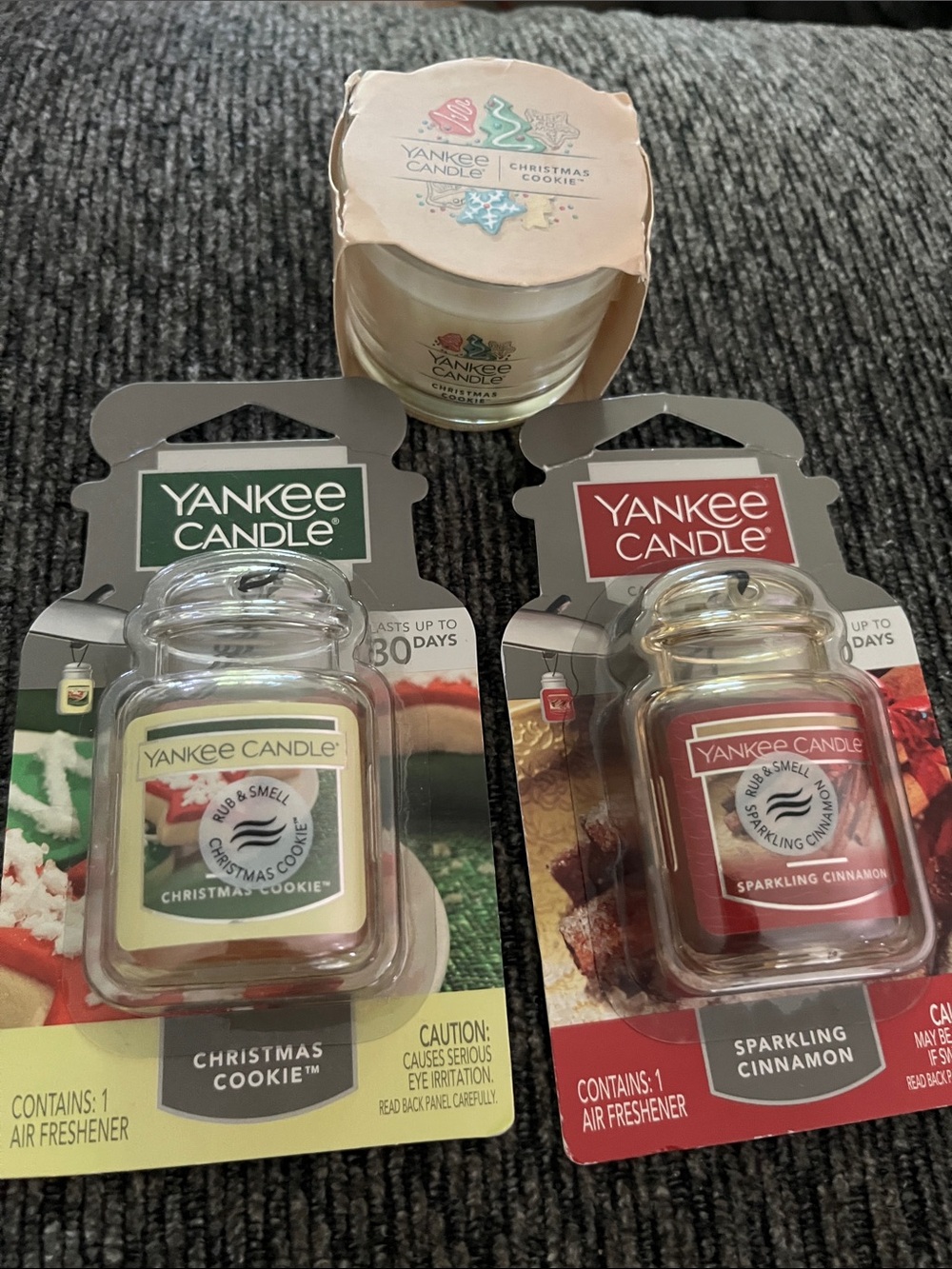 Yankee Candle bundle. Mini candle and two car air fresheners